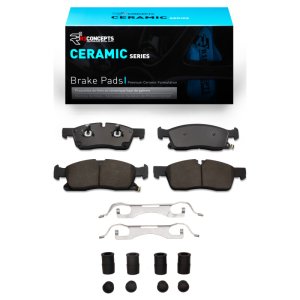 Dodge Durango Ceramic Brake Pads - Front - R1 Concepts - R1 Ceramic Pads & Hardware Kit - `11-`22